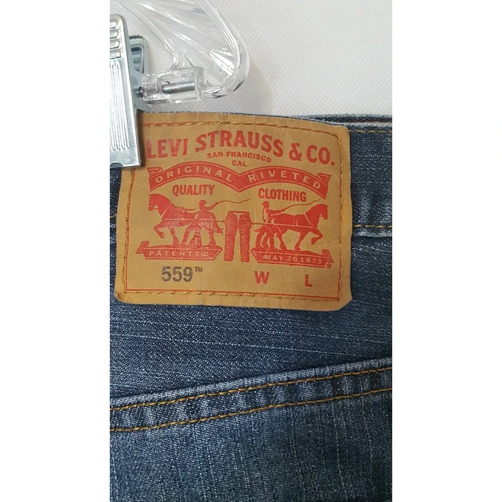 Levis 559 Jeans Men's 46x29 Regular Relaxed Straight Blue Cotton